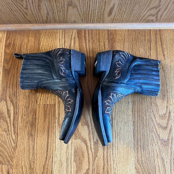 Old Gringo "Dunken" Women's 7B Rustic Brown Leather Dress Shoe Heeled Ankle Boot - Picture 5 of 11